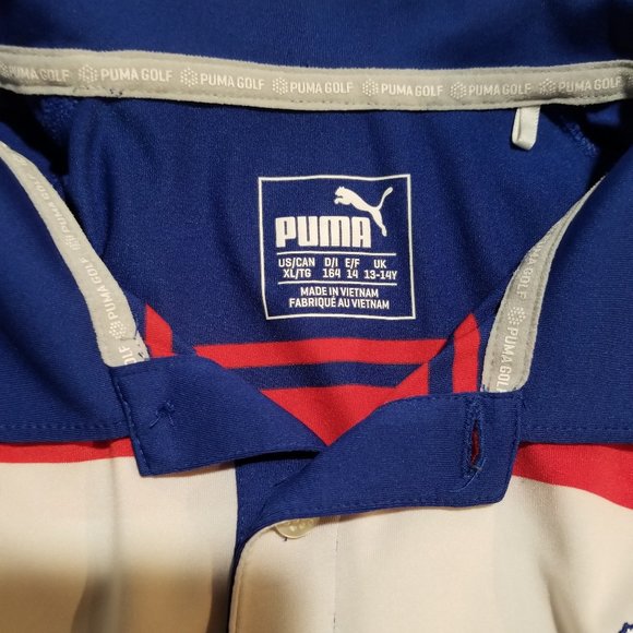 Puma Striped Polo Boys XL - Picture 3 of 4